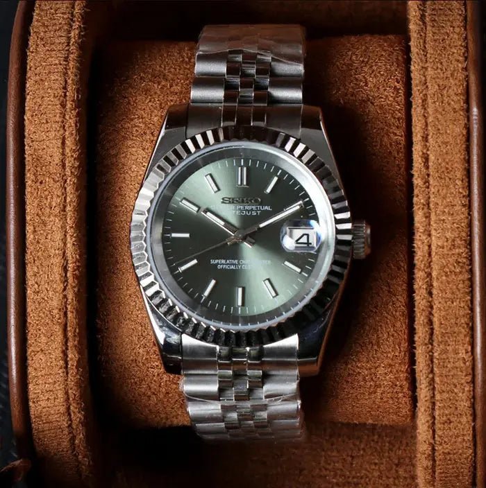 Seiko Mod Datejust | Olive Green - TWTwatches