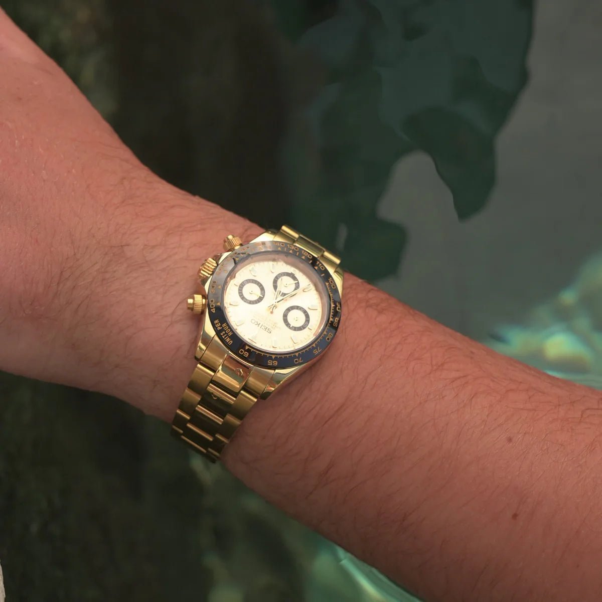 Seiko Mod Daytona | Gold - TWTwatches