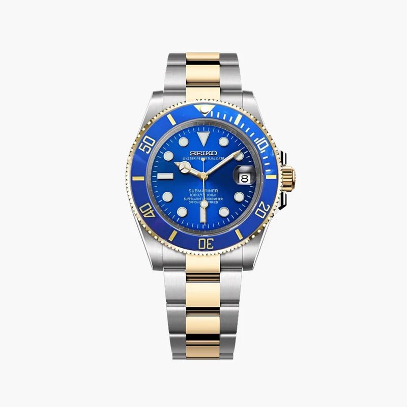 Seiko Mod Submariner Blue | Twotone - TWTwatches