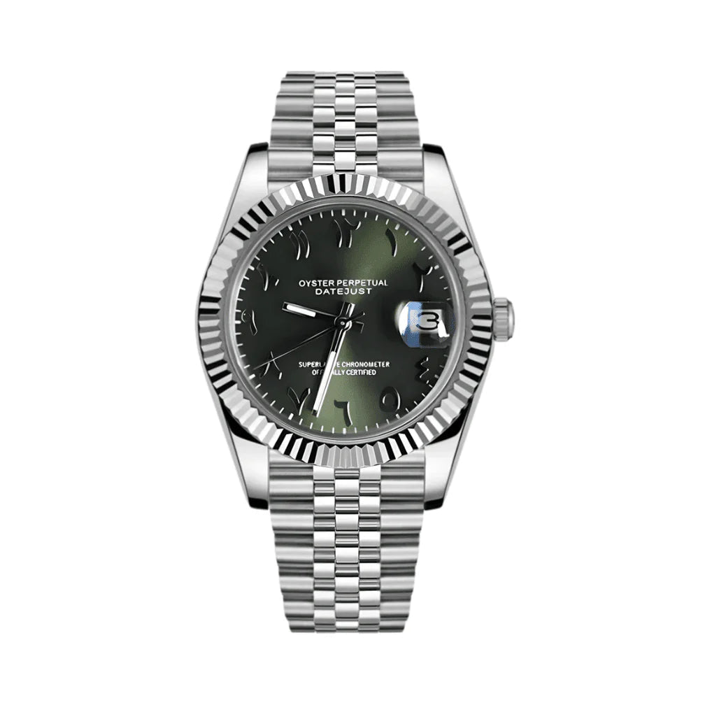 Mod Datejust Arabic | Olive - TWTwatches