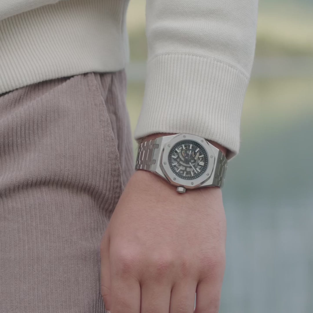 Cargar video: Seiko Mod Royal Oak | Skelet