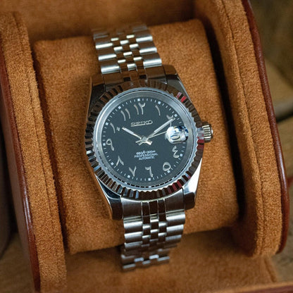 Seiko Mod Datejust Arabic | Black - TWTwatches