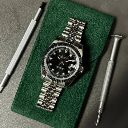 Seiko Mod Datejust Diamond | Black - TWTwatches