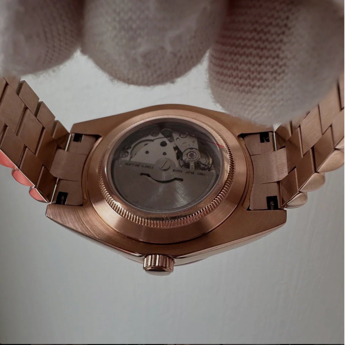 Seiko Mod Day Date Olive | Rose Gold - TWTwatches