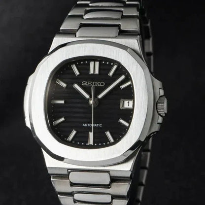 Seiko Mod Nautilus | Black - TWTwatches