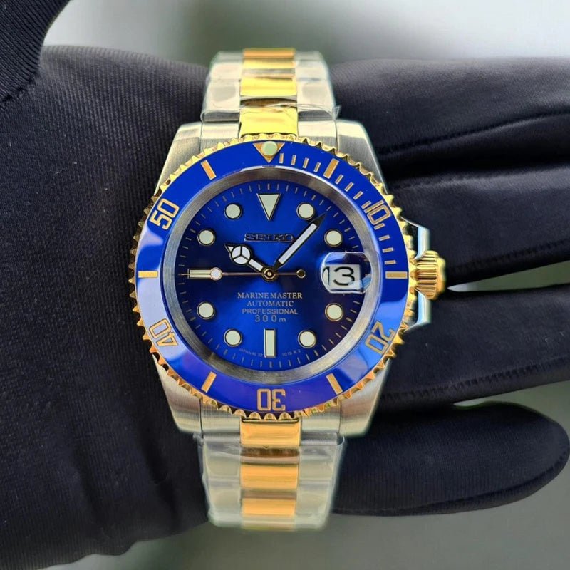 Seiko Mod Submariner Blue | Twotone - TWTwatches