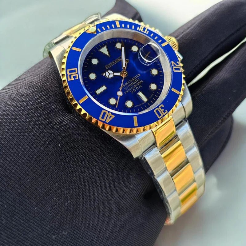 Seiko Mod Submariner Blue | Twotone - TWTwatches